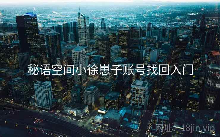 秘语空间小徐崽子账号找回入门