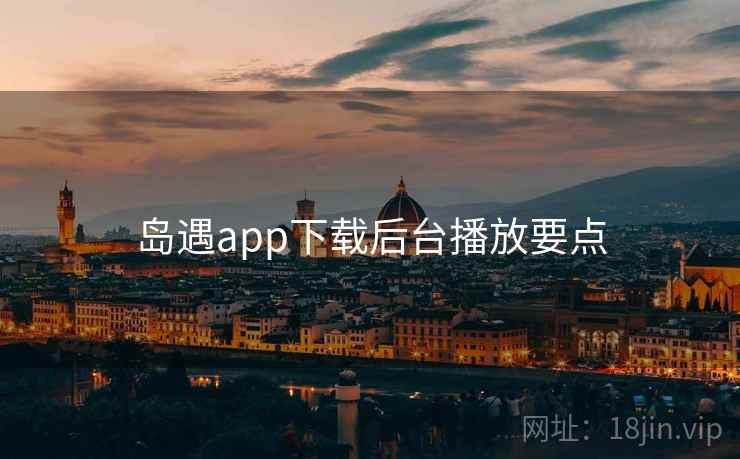 岛遇app下载后台播放要点