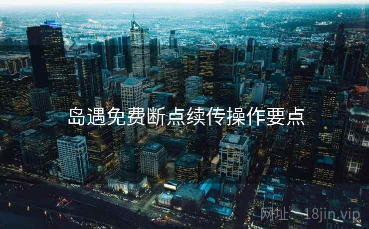 岛遇免费断点续传操作要点